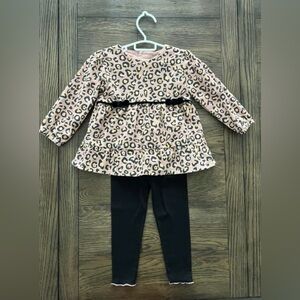 24 months/2T Girl Mud Pie Leopard Tunic with Leggings